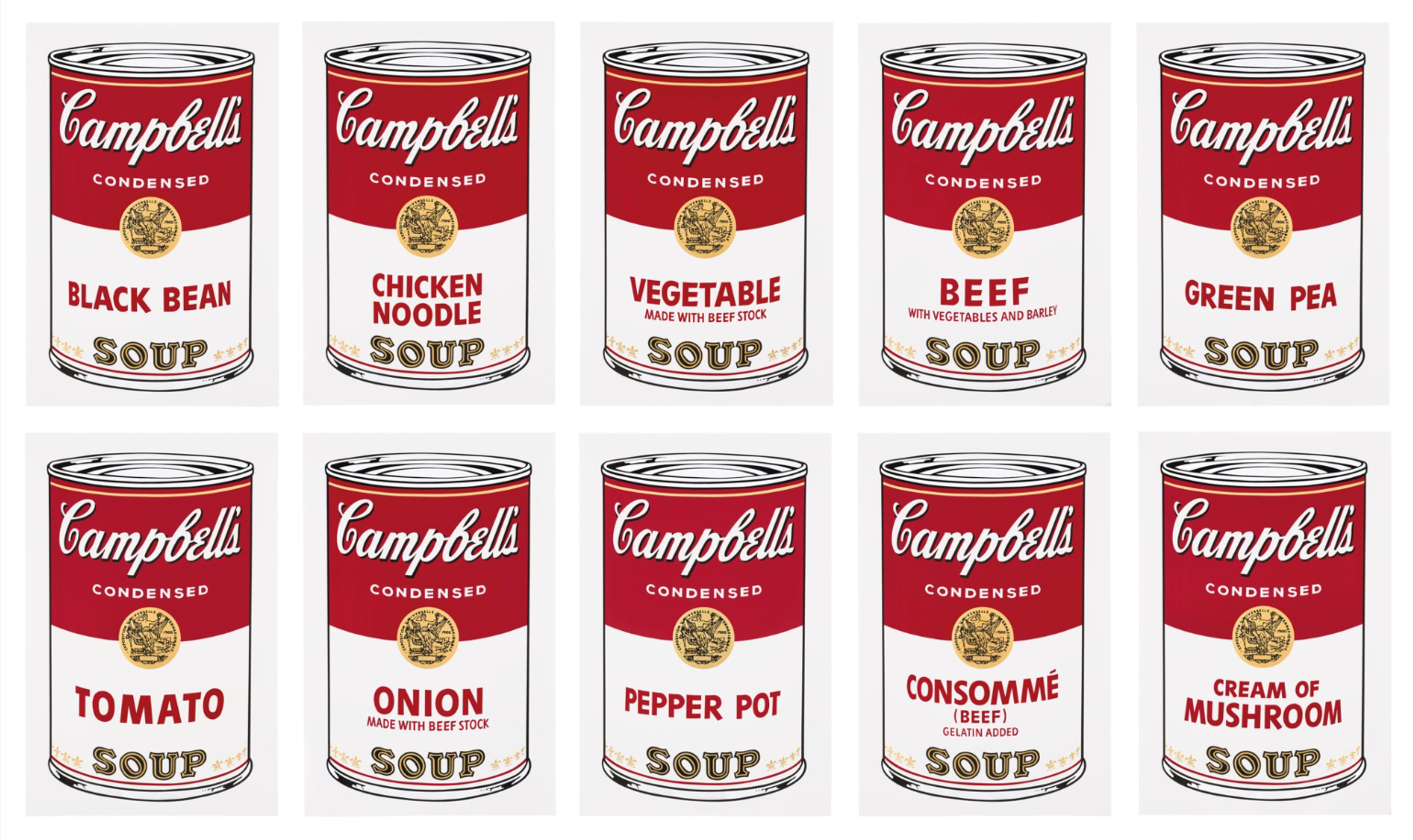 Campbell's Soup I (complete set) © Andy Warhol 1968