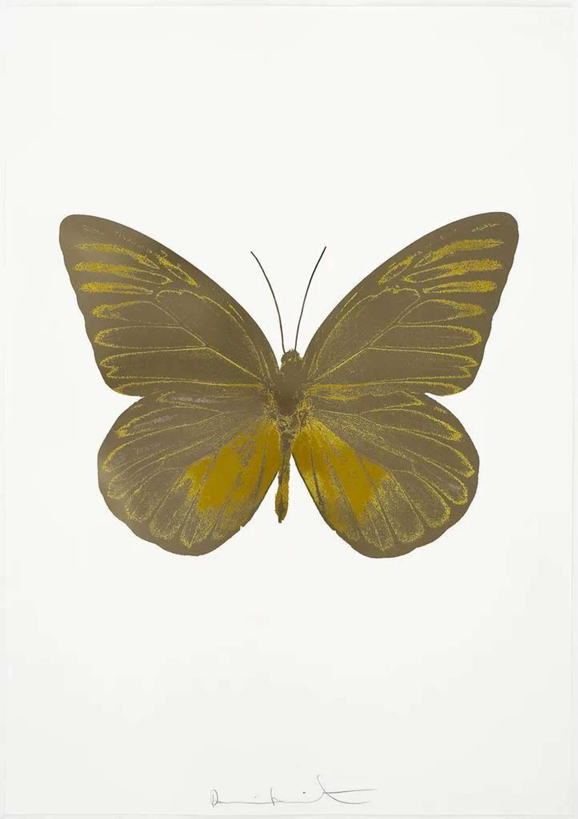 Damien Hirst: The Souls I (smoke, oriental gold) - Signed Print