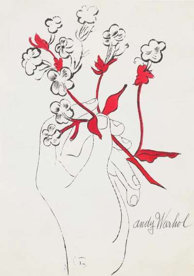 A Gold Book, Hand And Flowers (F. & S. IV.114) - Unsigned Print by Andy Warhol 1957 - MyArtBroker