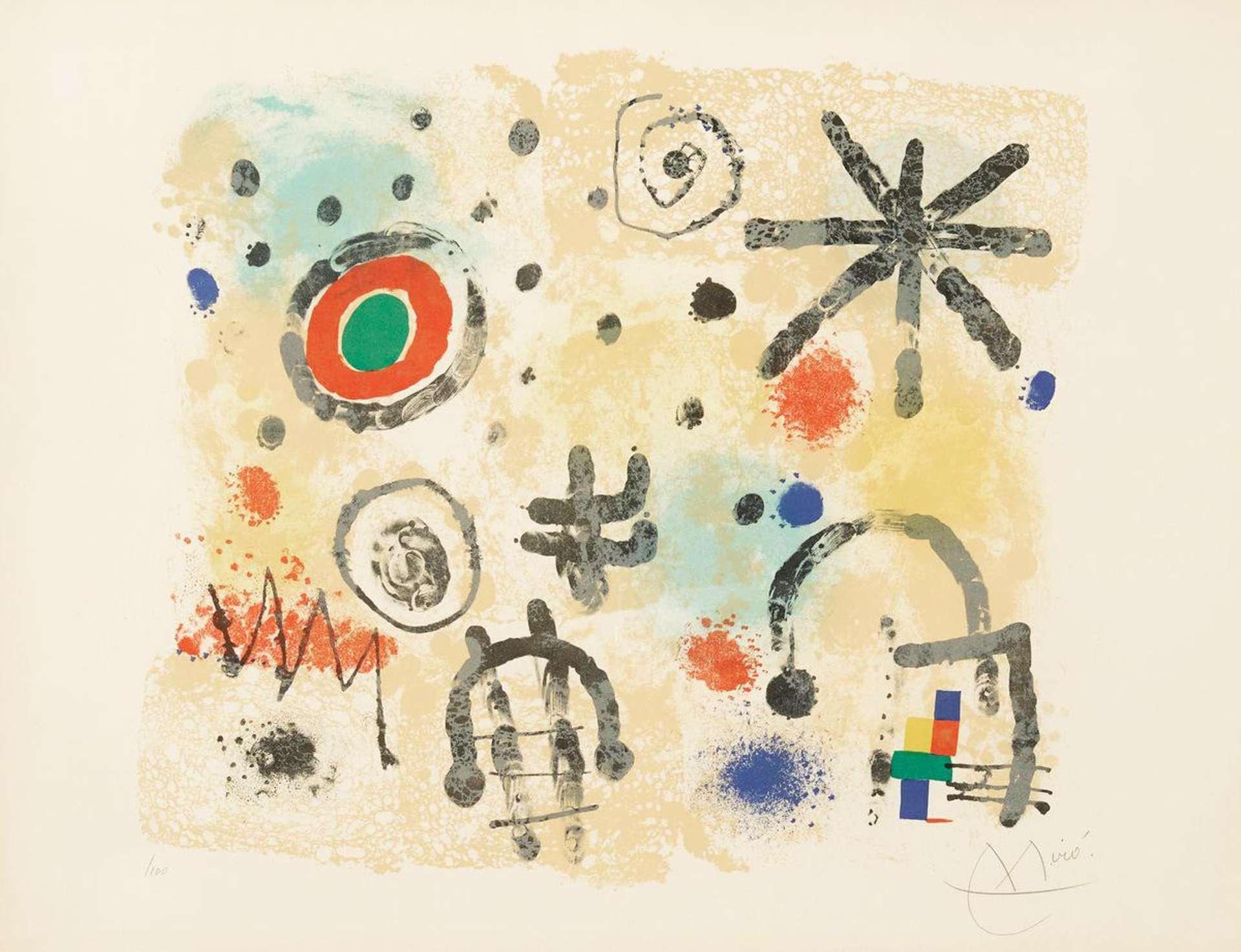 Joan Miró: Signes Et Météores - Signed Print