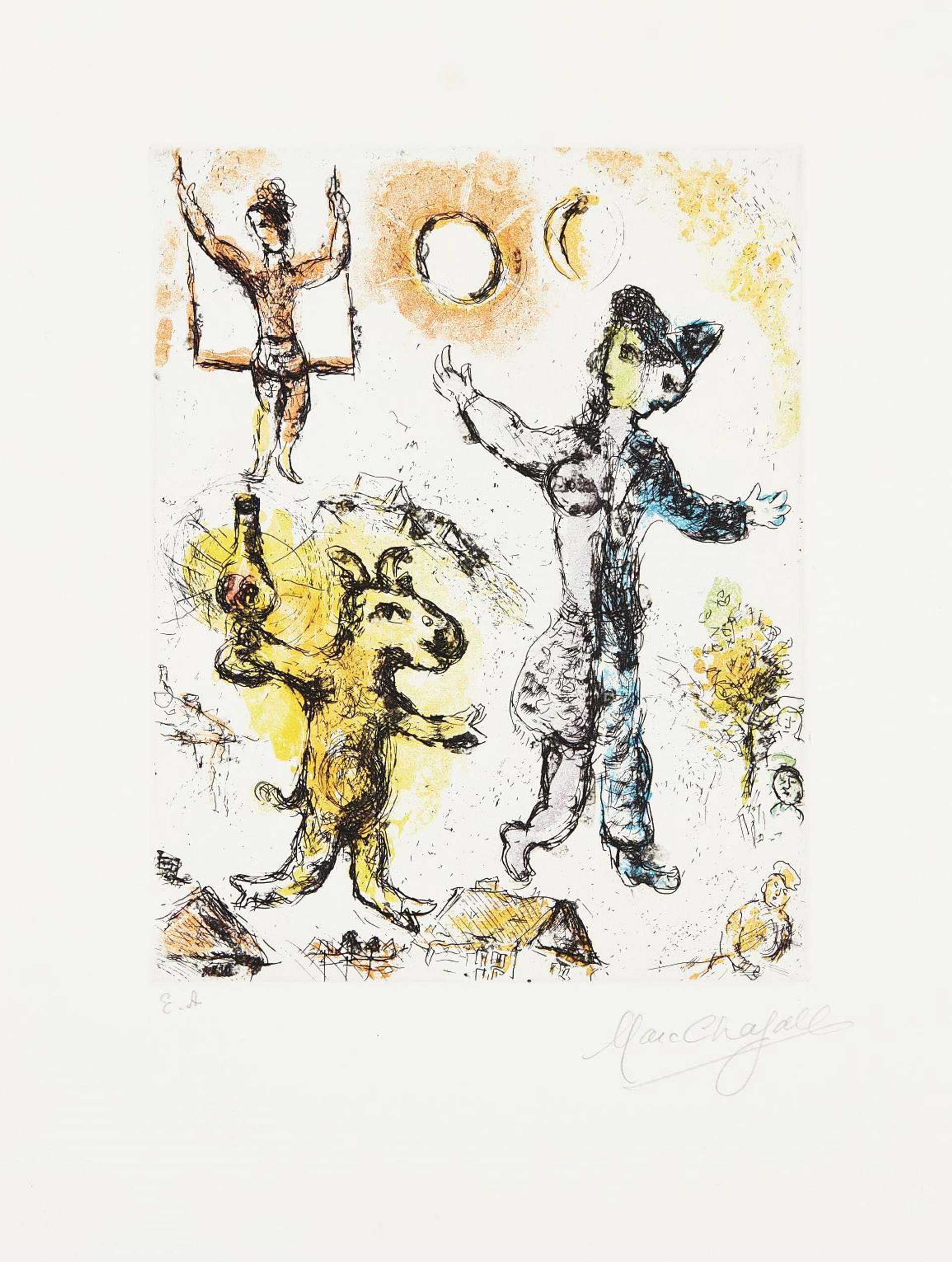 Marc Chagall: The Donkey Dream - Signed Print