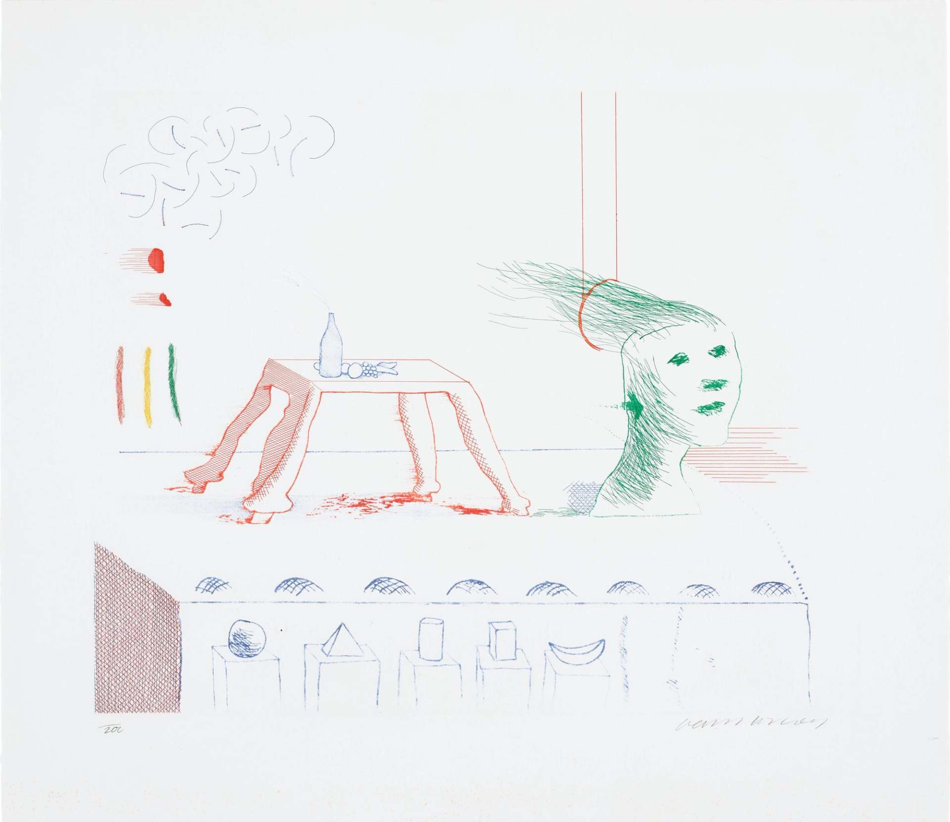 A Moving Still Life - Signed Print by David Hockney 1977 - MyArtBroker