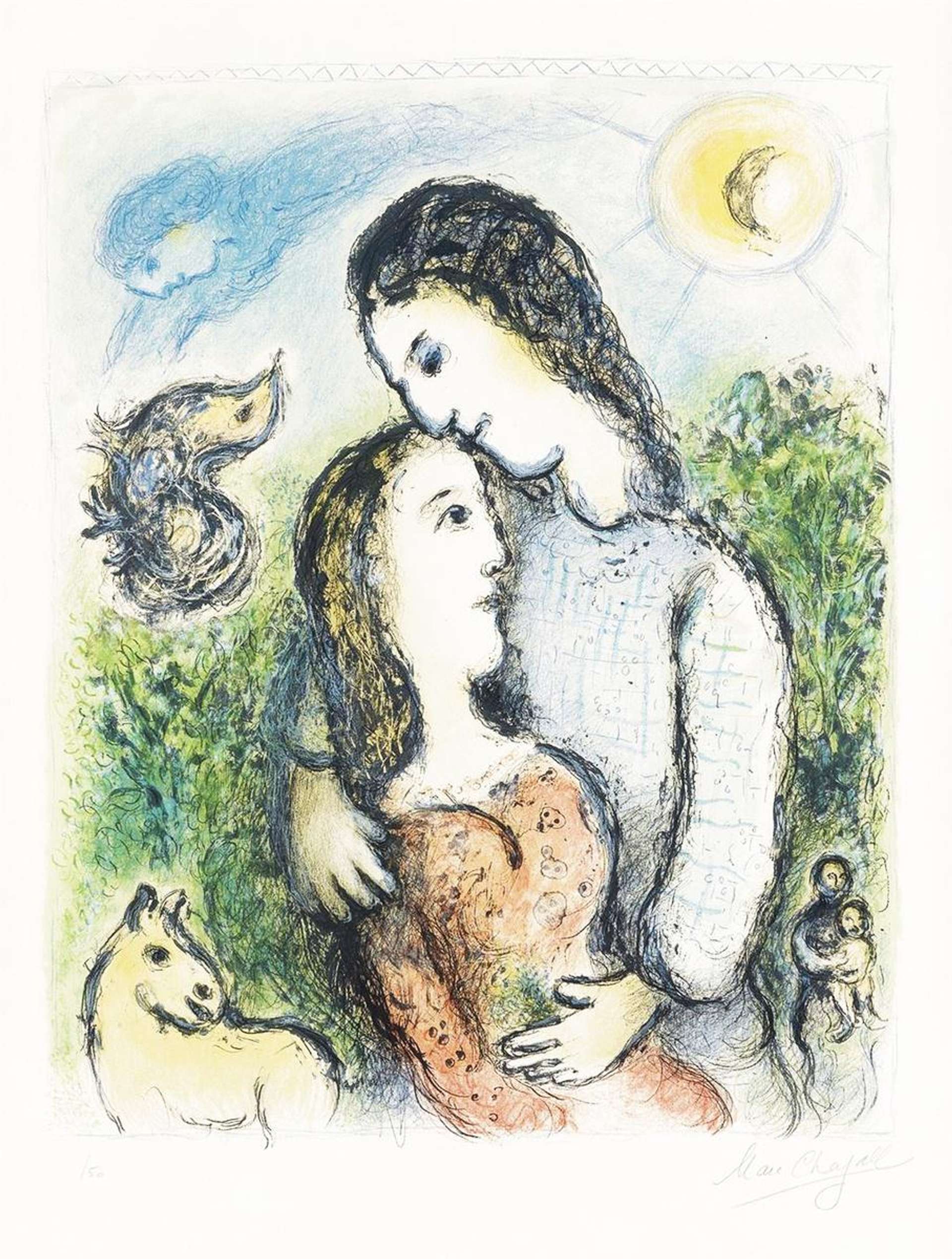 Marc Chagall: Les Adolescents - Signed Print