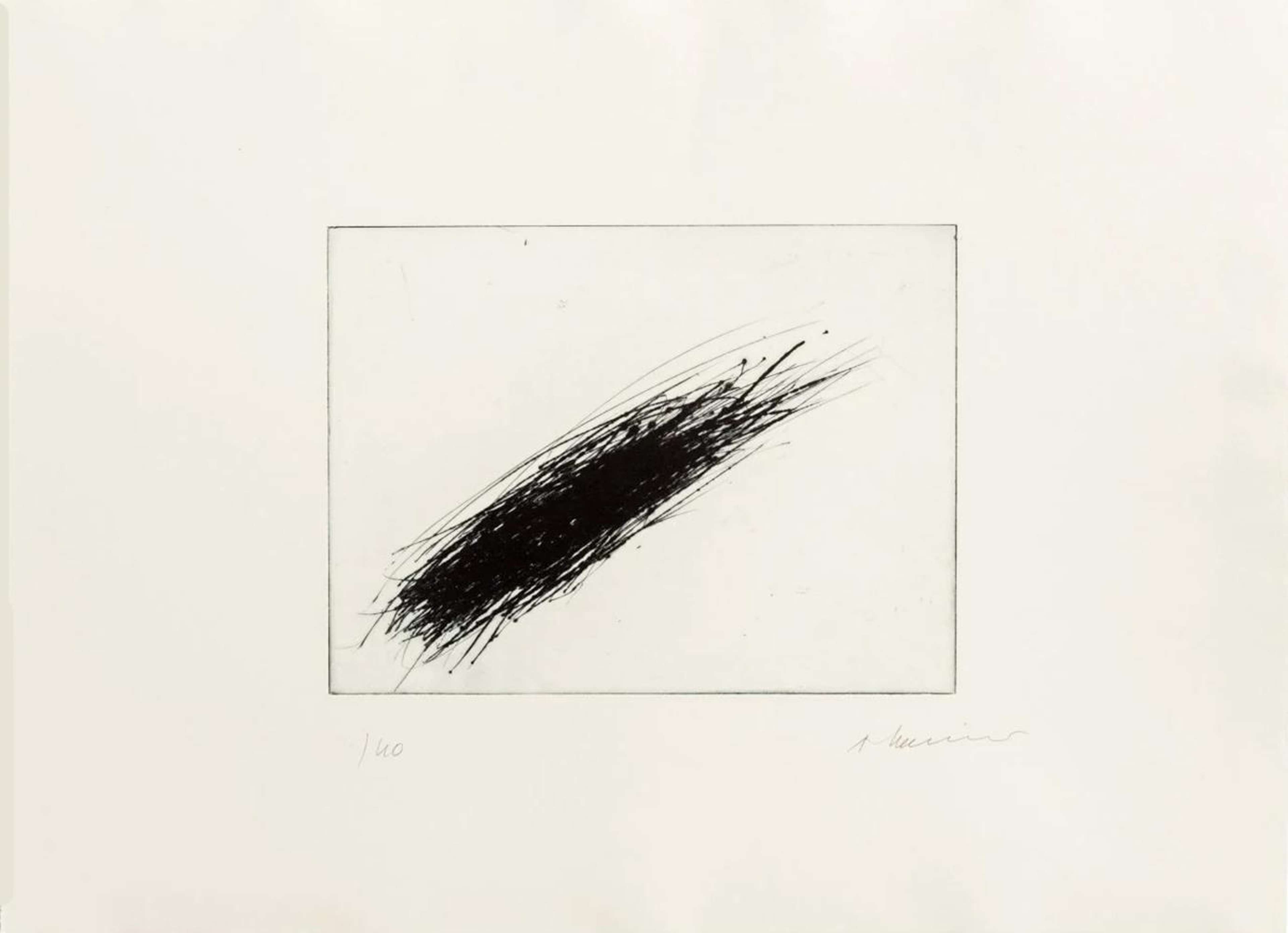 Kosmos I (black) - Signed Print by Arnulf Rainer 2003 - MyArtBroker