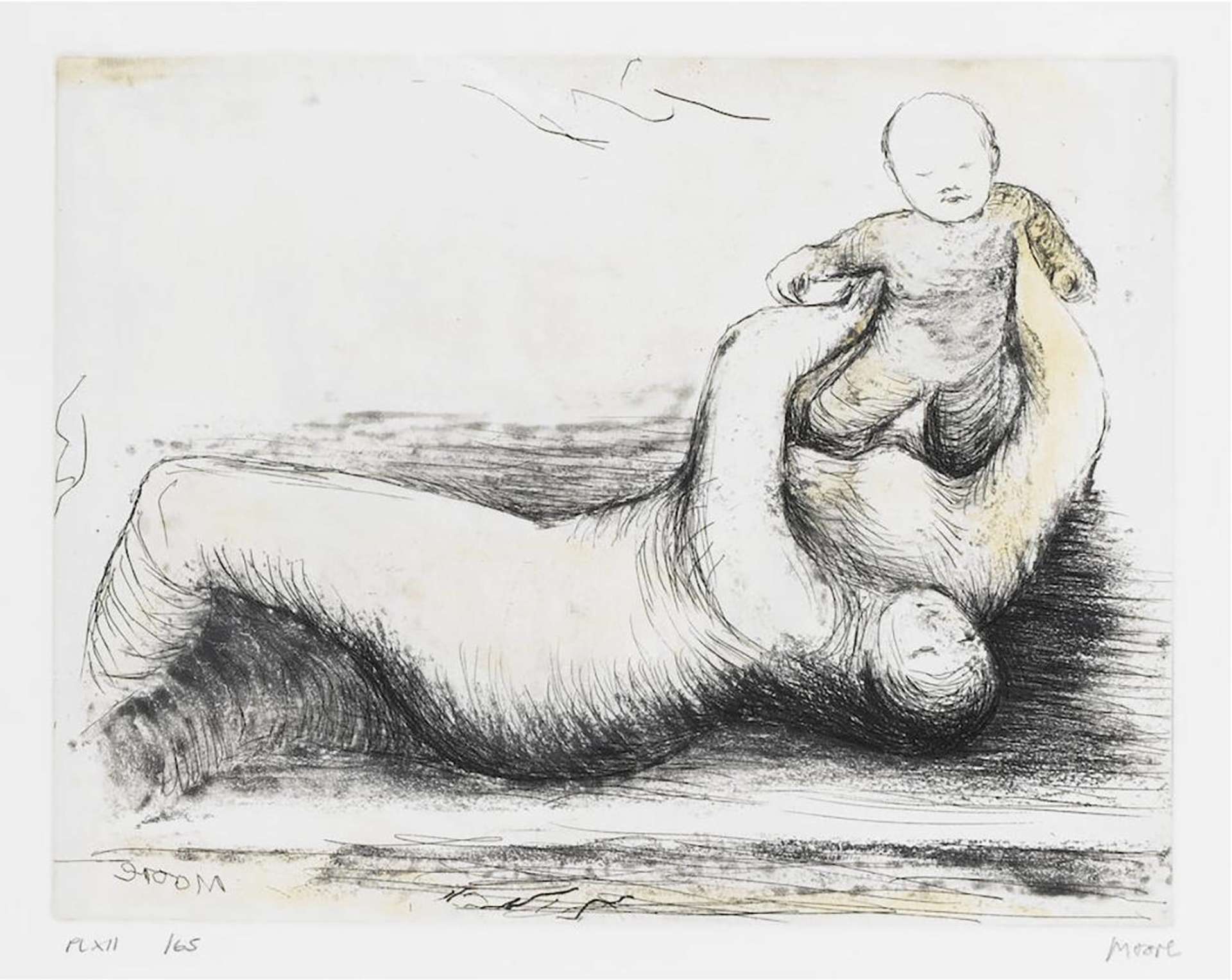 Mother And Child XII - Signed Print by Henry Moore 1983 - MyArtBroker