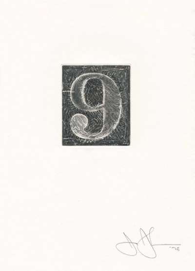 9 (ULAE 165) - Signed Print by Jasper Johns 1975 - MyArtBroker