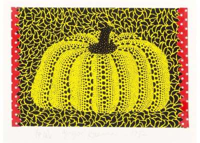 Yayoi Kusama: Pumpkin (red) , Kusama 6 - Signed Print