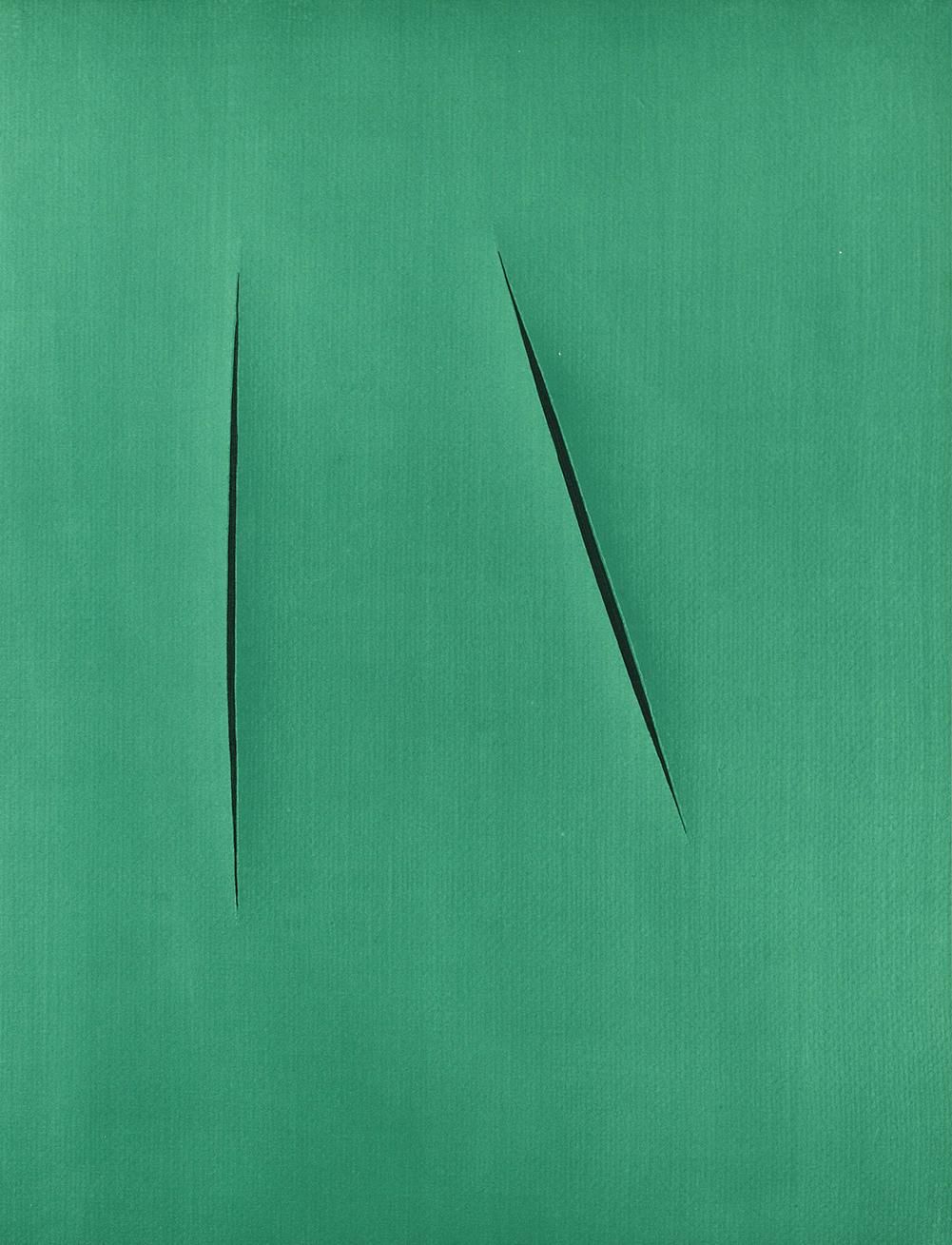Lucio Fontana Concetto Spaziale (Unsigned Print) 1959 | MyArtBroker