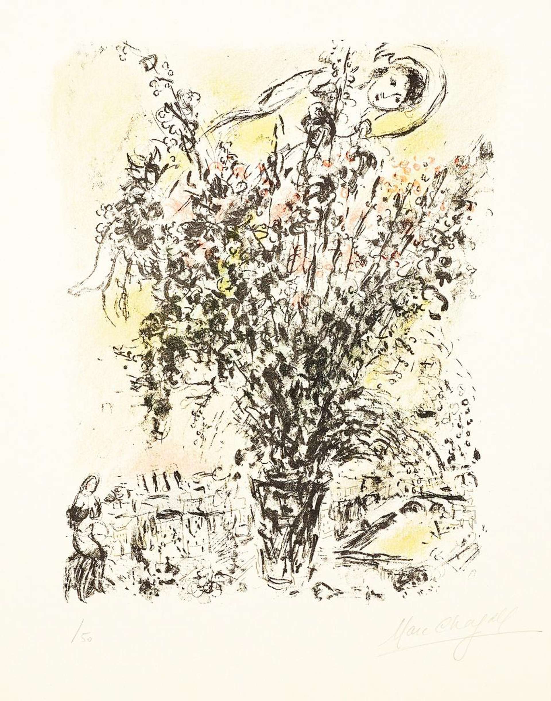 Le Bouquet De Paris - Signed Print by Marc Chagall 1971 - MyArtBroker