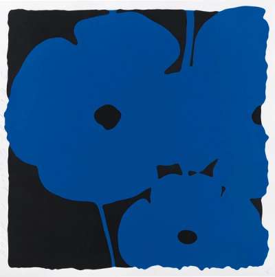 Poppies, June 6, 2011 (Blue) - Signed Print by Donald Sultan 2011 - MyArtBroker