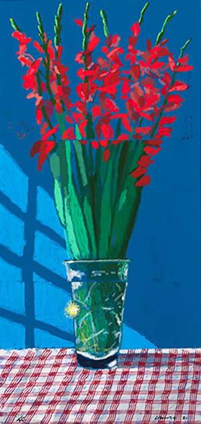 27th July 2021, Some Gladioli - Signed Print by David Hockney 2021 - MyArtBroker