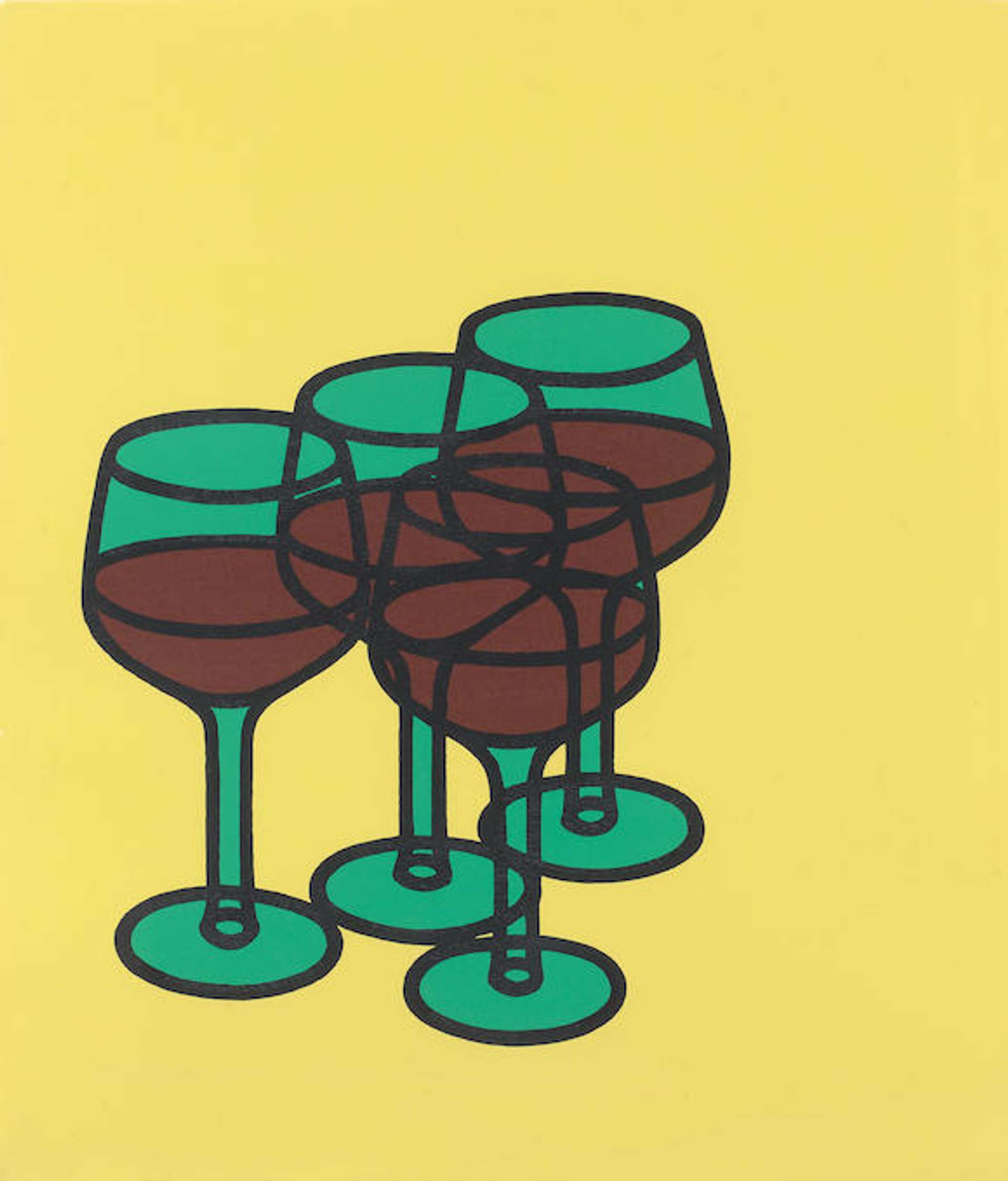 Wine Glasses - Signed Print by Patrick Caulfield 1969 - MyArtBroker