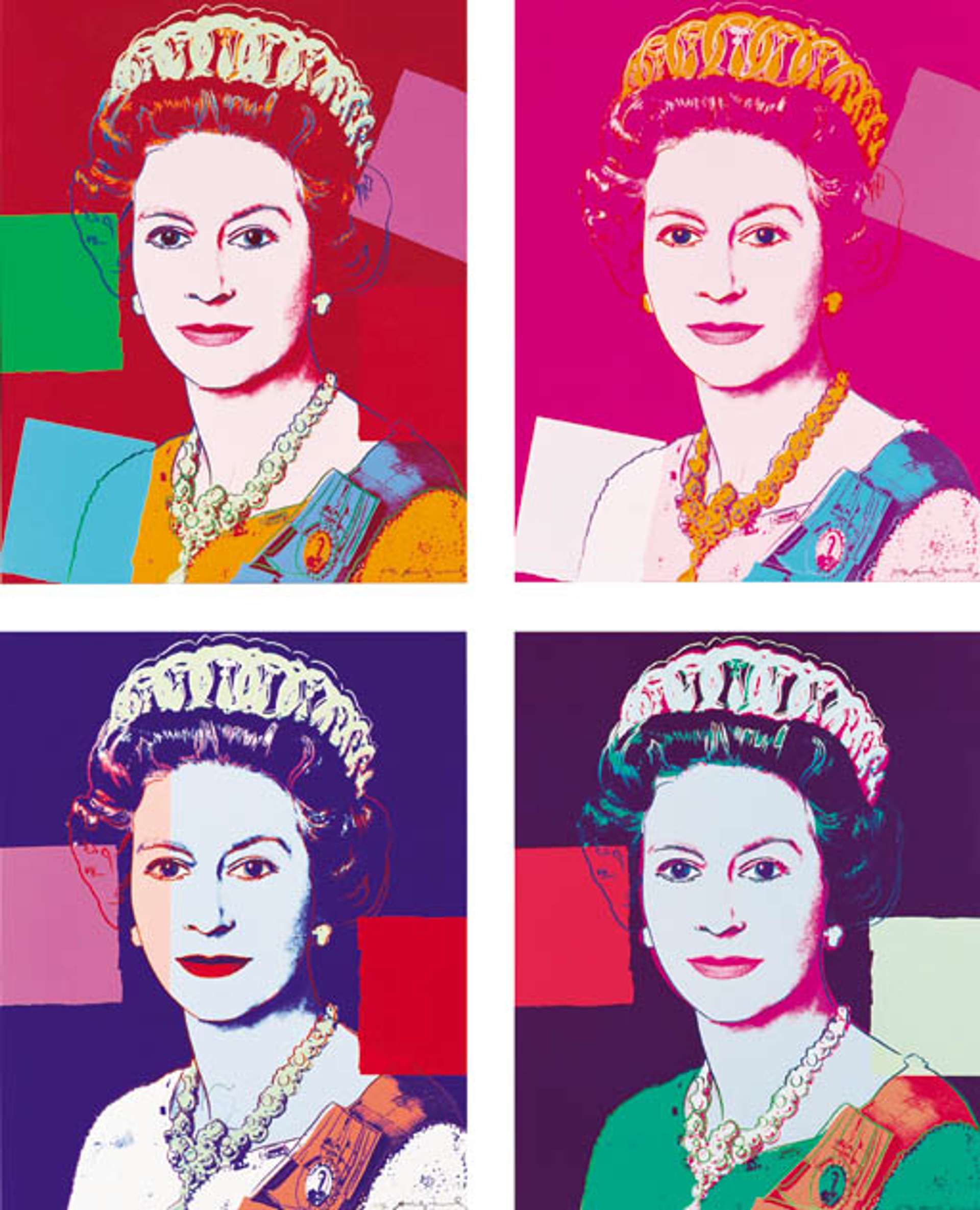 Queen Elizabeth II Royal Edition (F. & S. II.334-337A) (complete set) - Signed Print by Andy Warhol 1985 - MyArtBroker