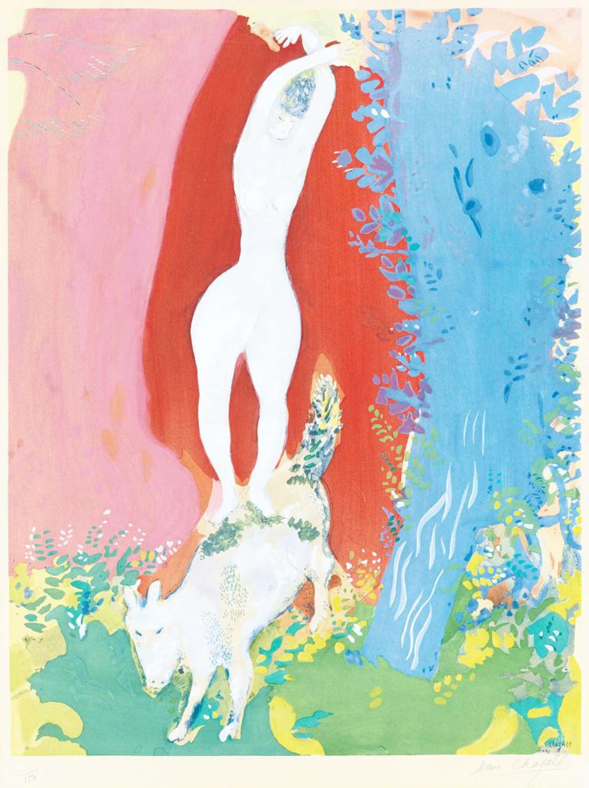 Marc Chagall: Femme De Cirque - Signed Print
