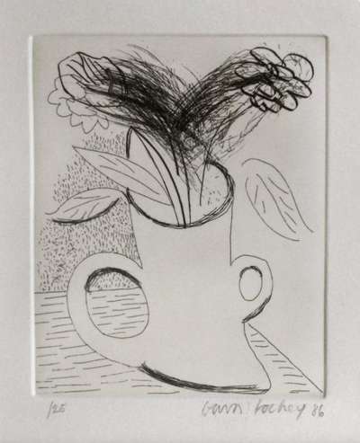 Flowers In Double Handed Vase - Signed Print by David Hockney 1986 - MyArtBroker