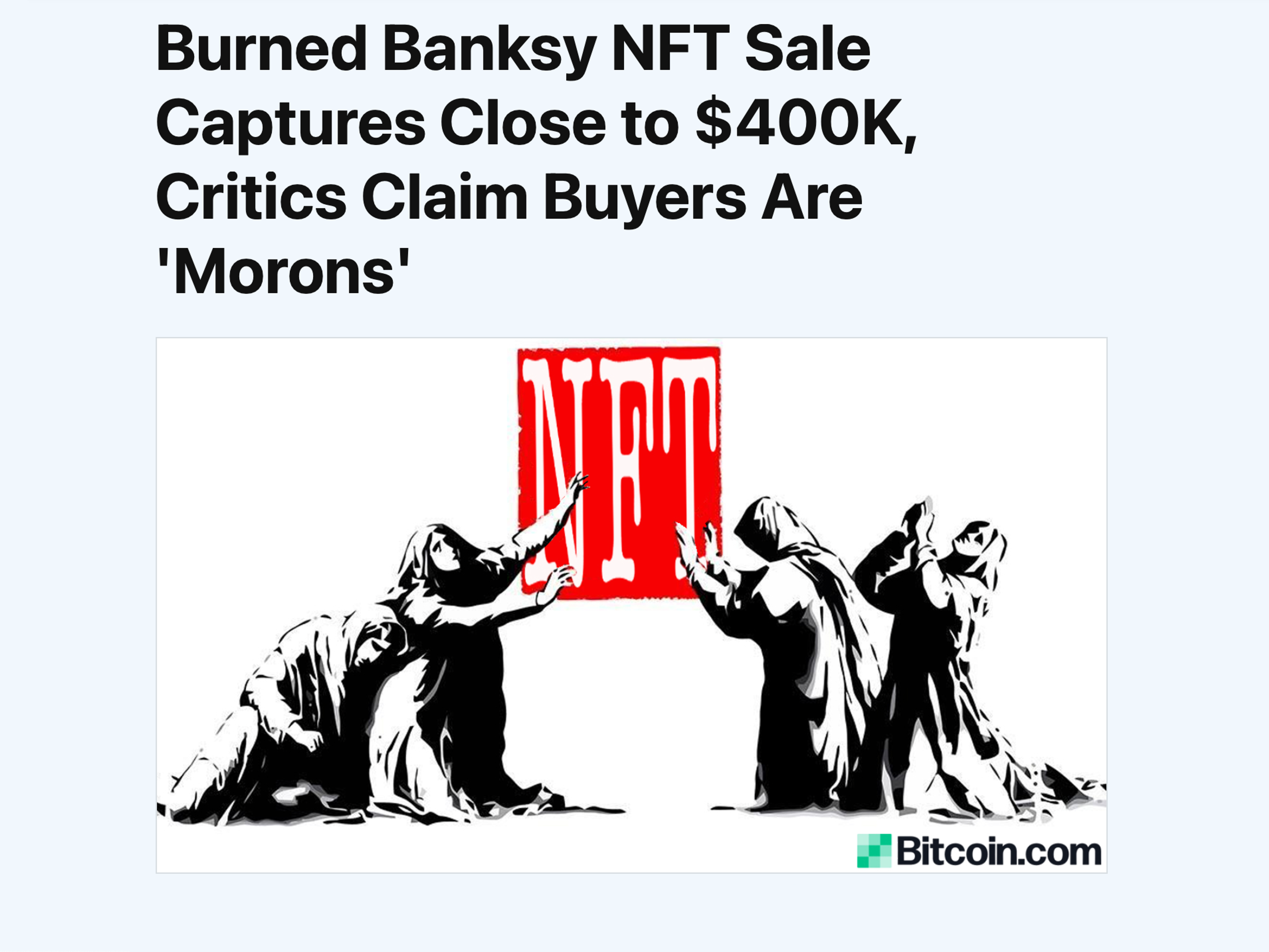 Bitcoin.com - Banksy NFT - MyArtBroker