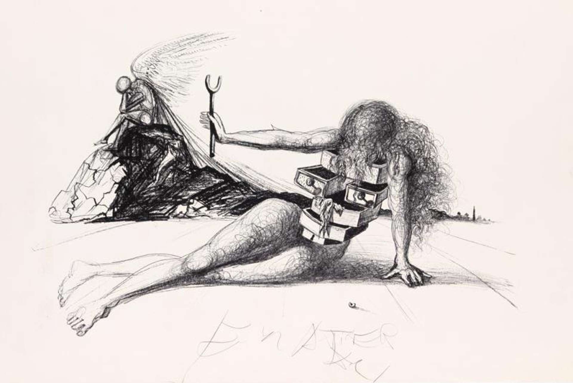 Salvador Dali: Drawers Of Memory - Signed Print