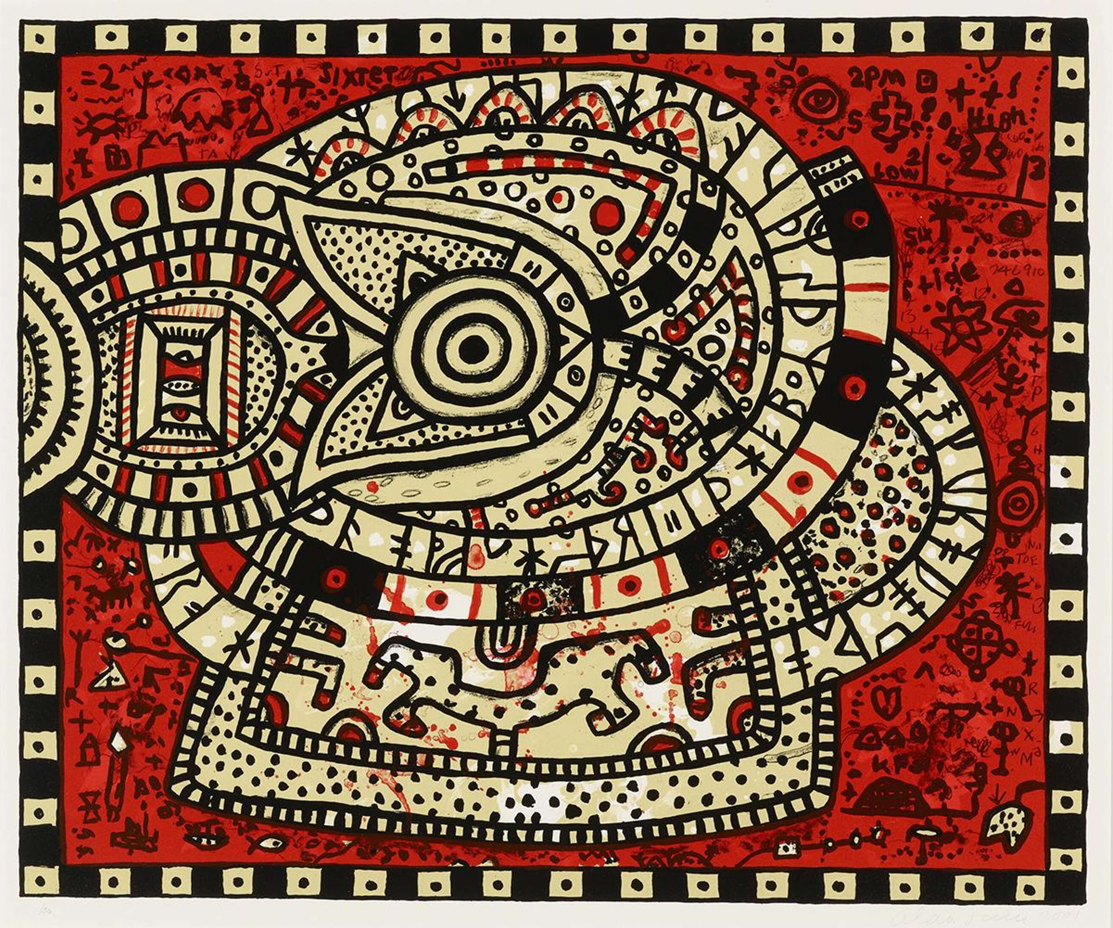 Rune Reader I - Signed Print by Alan Davie 2003 - MyArtBroker