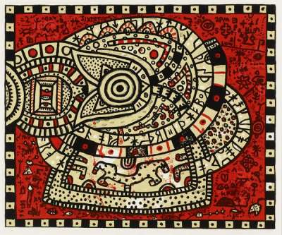 Rune Reader I - Signed Print by Alan Davie 2003 - MyArtBroker