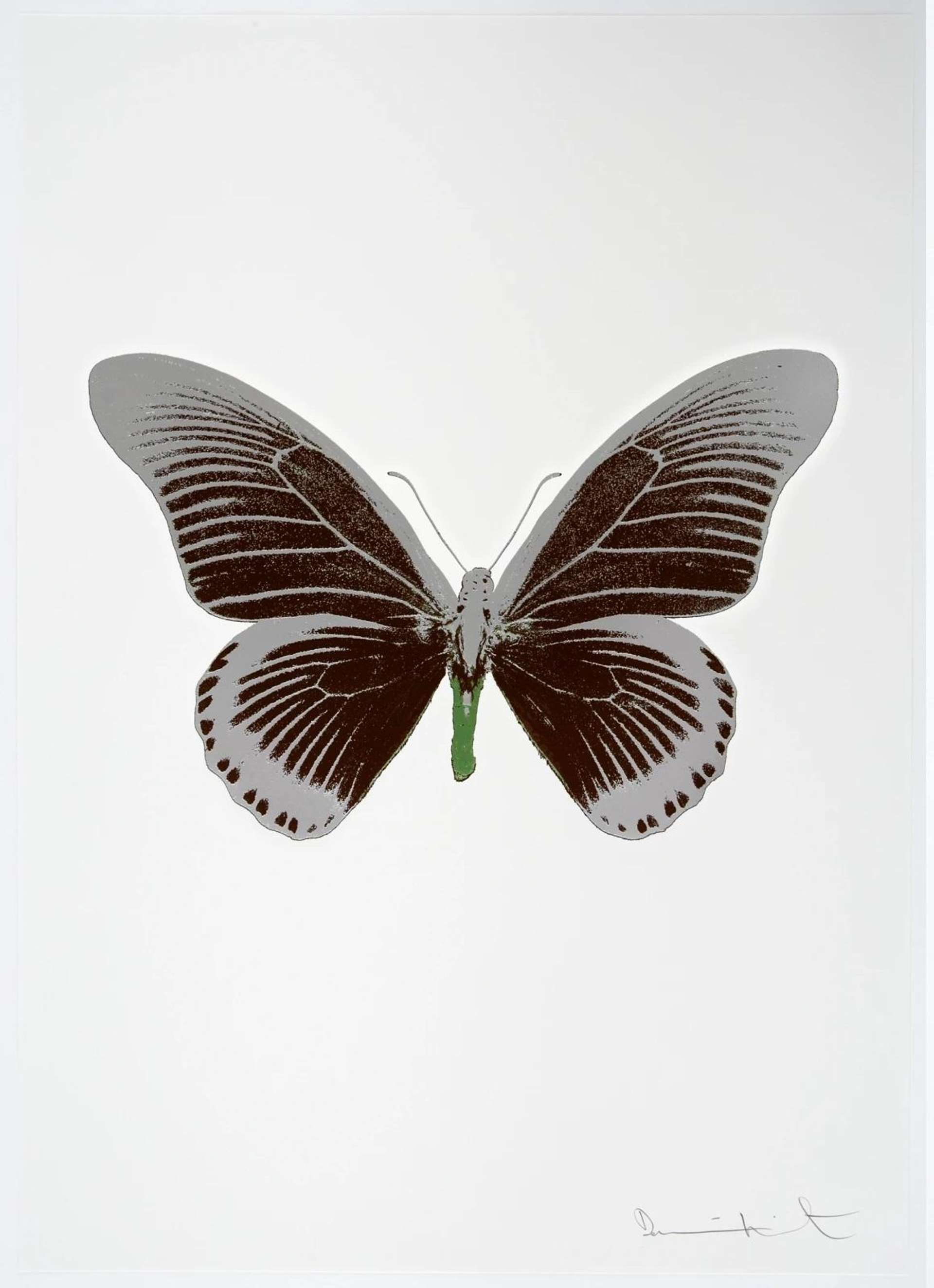 Damien Hirst: The Souls IV (chocolate, silver gloss, leaf green) - Signed Print
