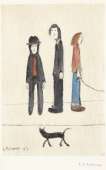 Three Men And A Cat - Signed Print
