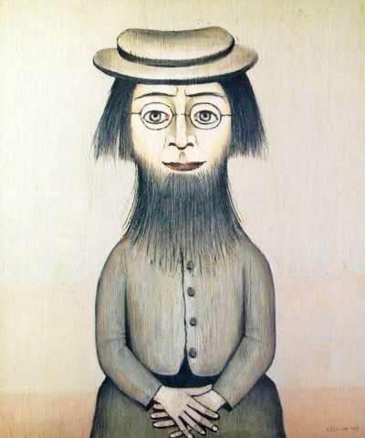 Woman With Beard - Signed Print by L S Lowry 1975 - MyArtBroker