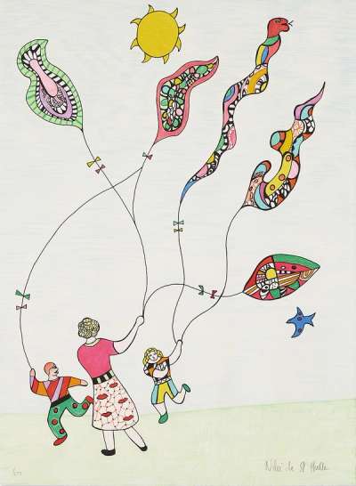 Enfants Et Cerfs-Volants - Signed Print by Niki de Saint Phalle 1995 - MyArtBroker