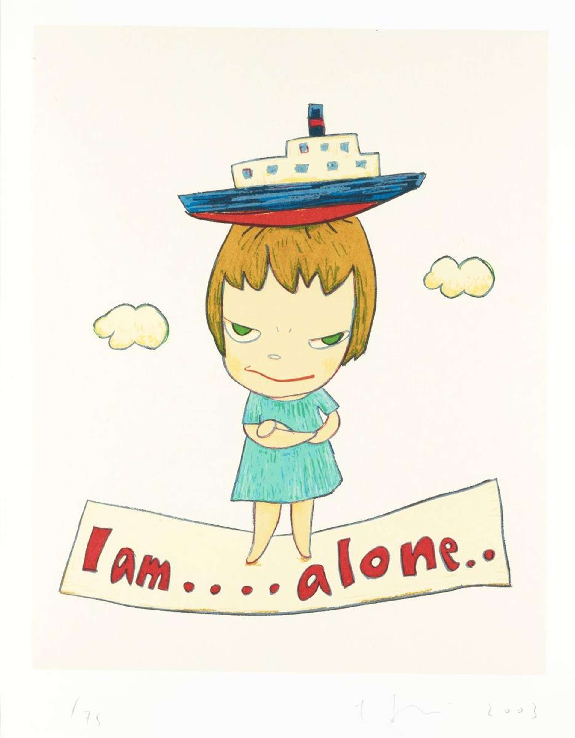 Yoshitomo Nara: I am Alone - Signed Print