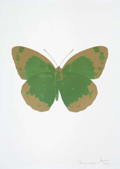The Souls II (leaf green, cool gold, blind impression) - Signed Print by Damien Hirst 2010 - MyArtBroker