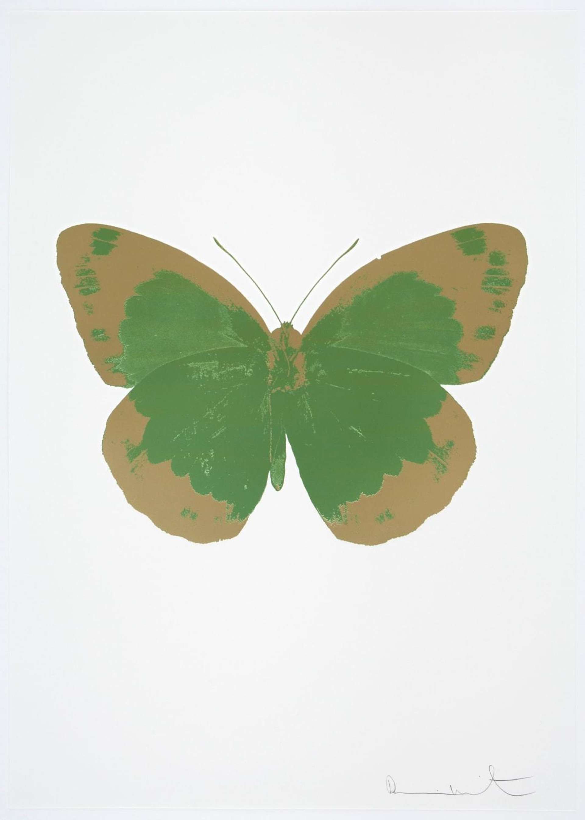 Damien Hirst: The Souls II (leaf green, cool gold, blind impression) - Signed Print