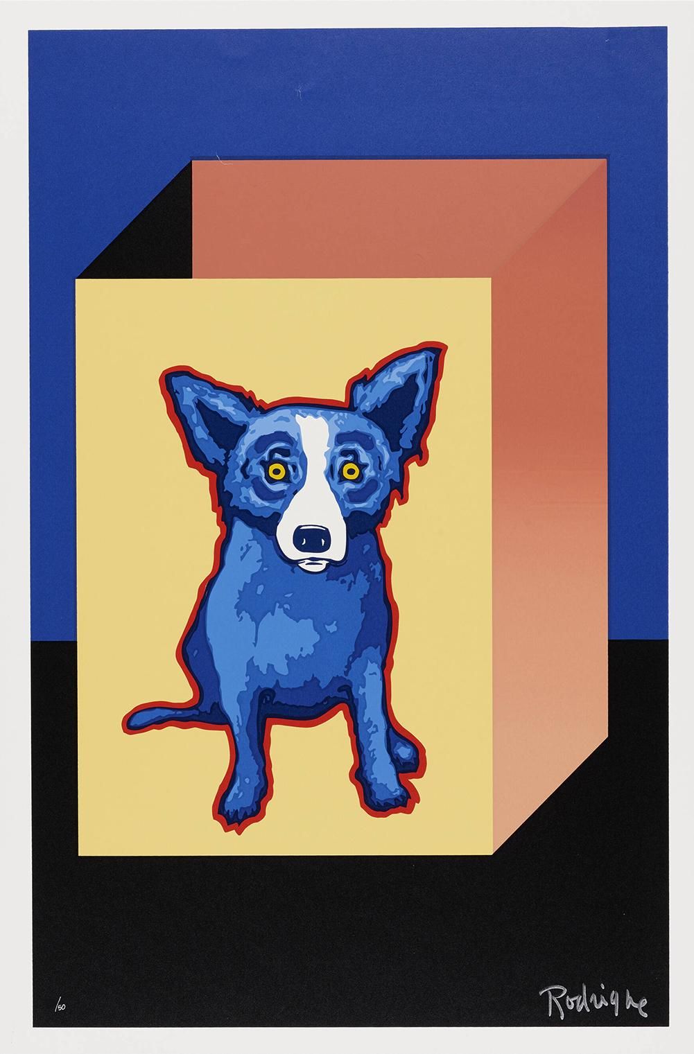 George Rodrigue Blue Label (Signed Print) 1995 | MyArtBroker