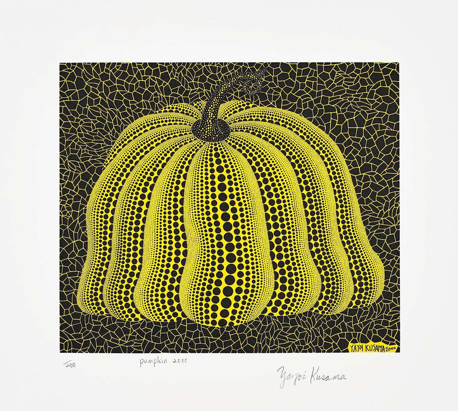 Pumpkin 2000 (yellow) - Signed Print by Yayoi Kusama 2000 - MyArtBroker