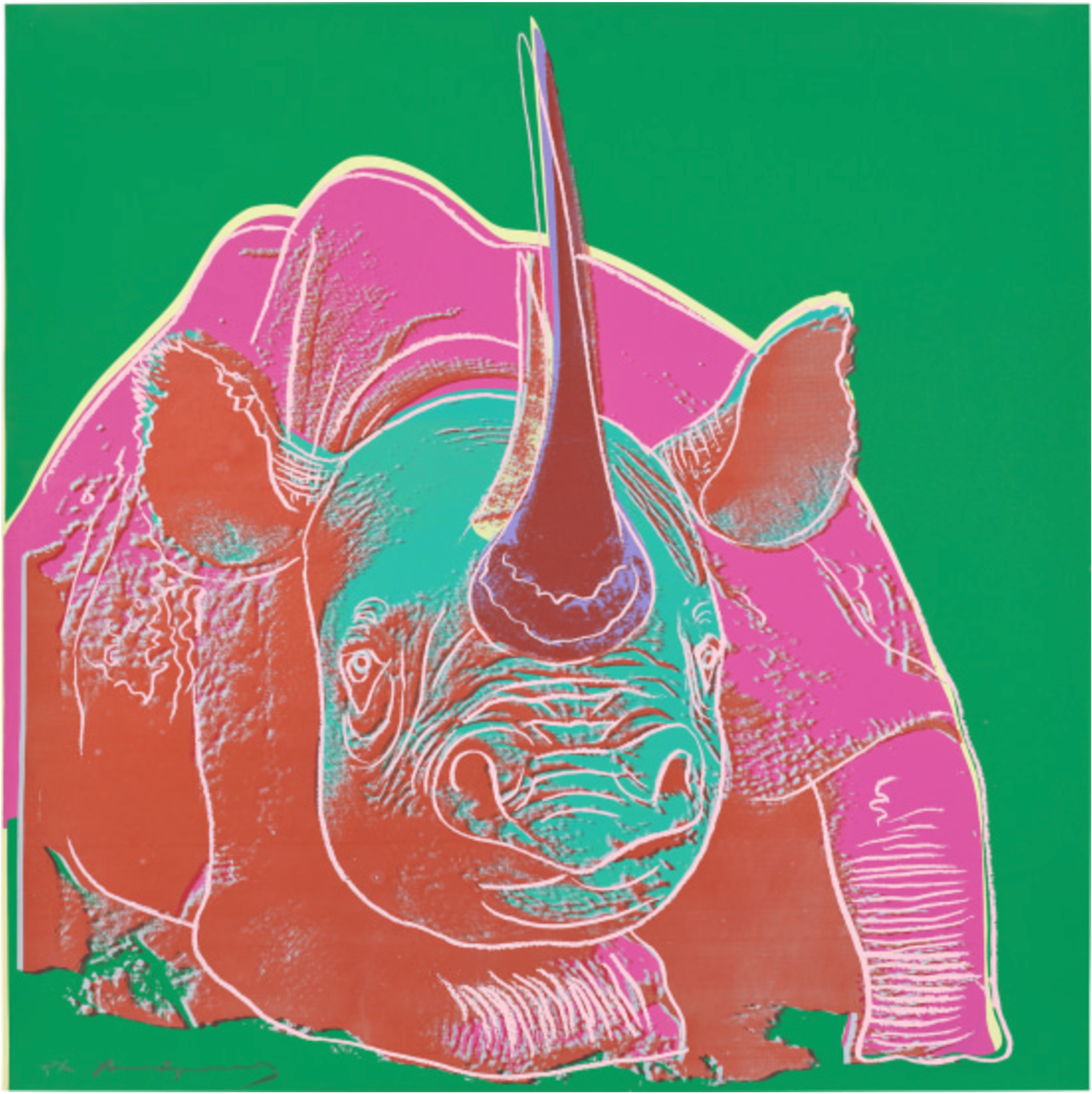 Black Rhinoceros by Andy Warhol - MyArtBroker 