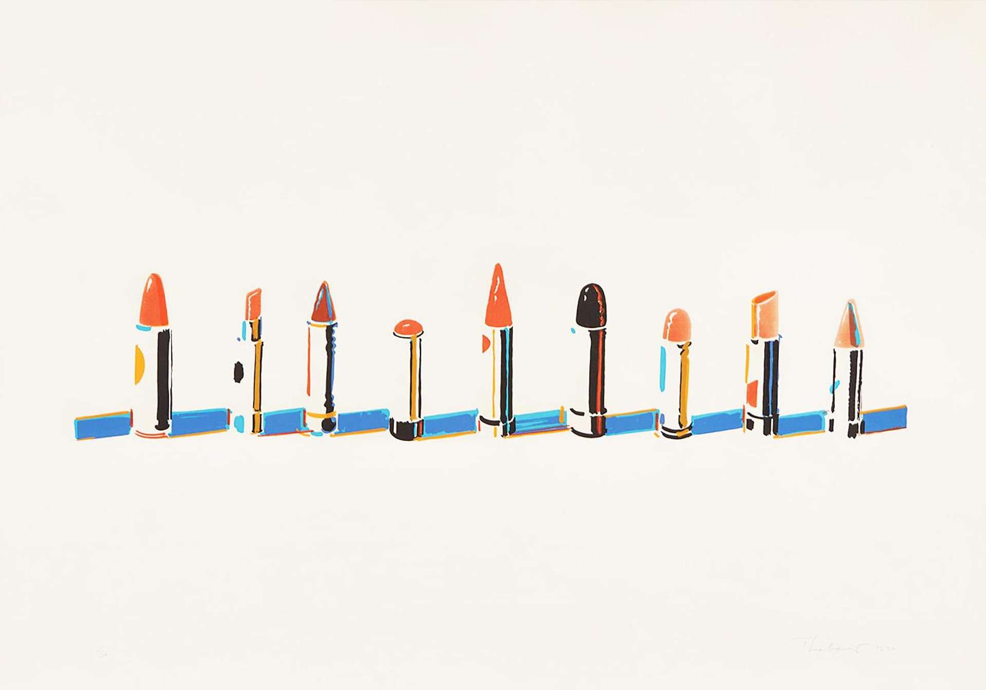 Lipsticks - Signed Print by Wayne Thiebaud 1970 - MyArtBroker