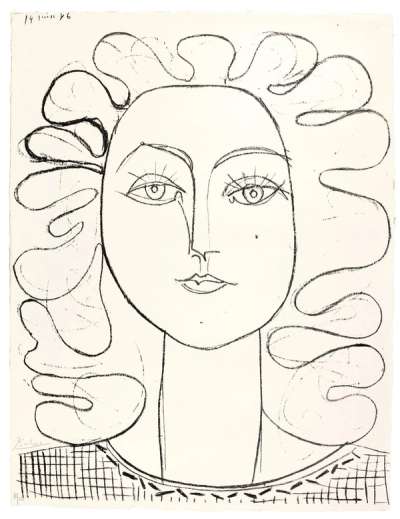 Françoise Aux Cheveux Ondulés - Signed Print by Pablo Picasso 1946 - MyArtBroker