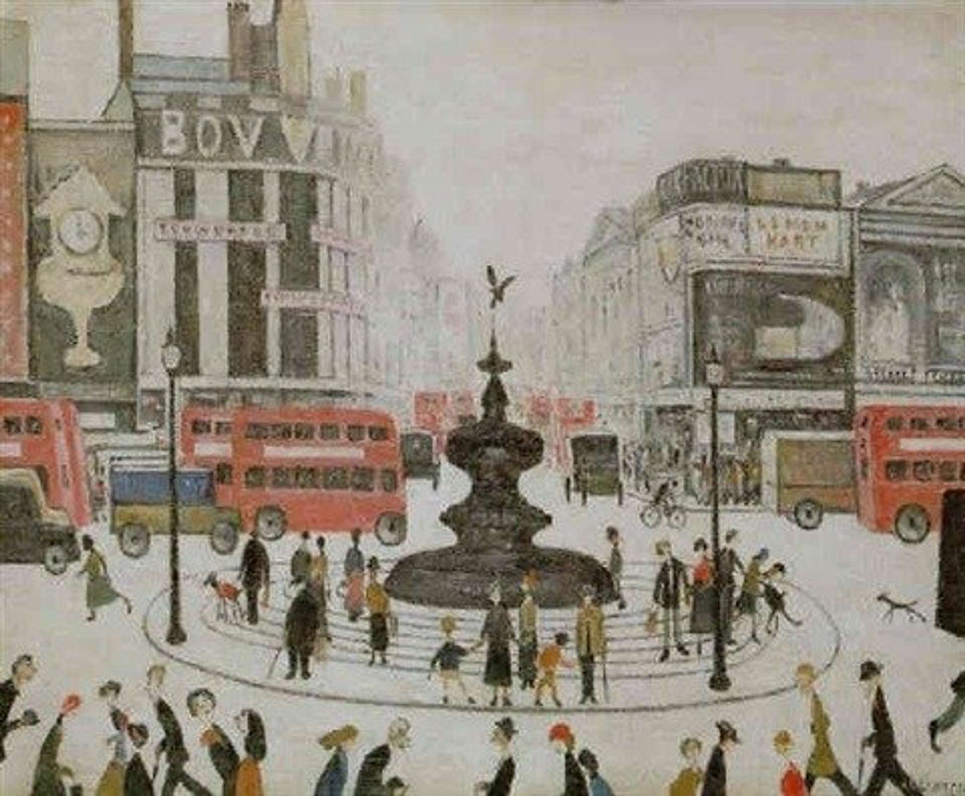 Piccadily Circus by L S Lowry