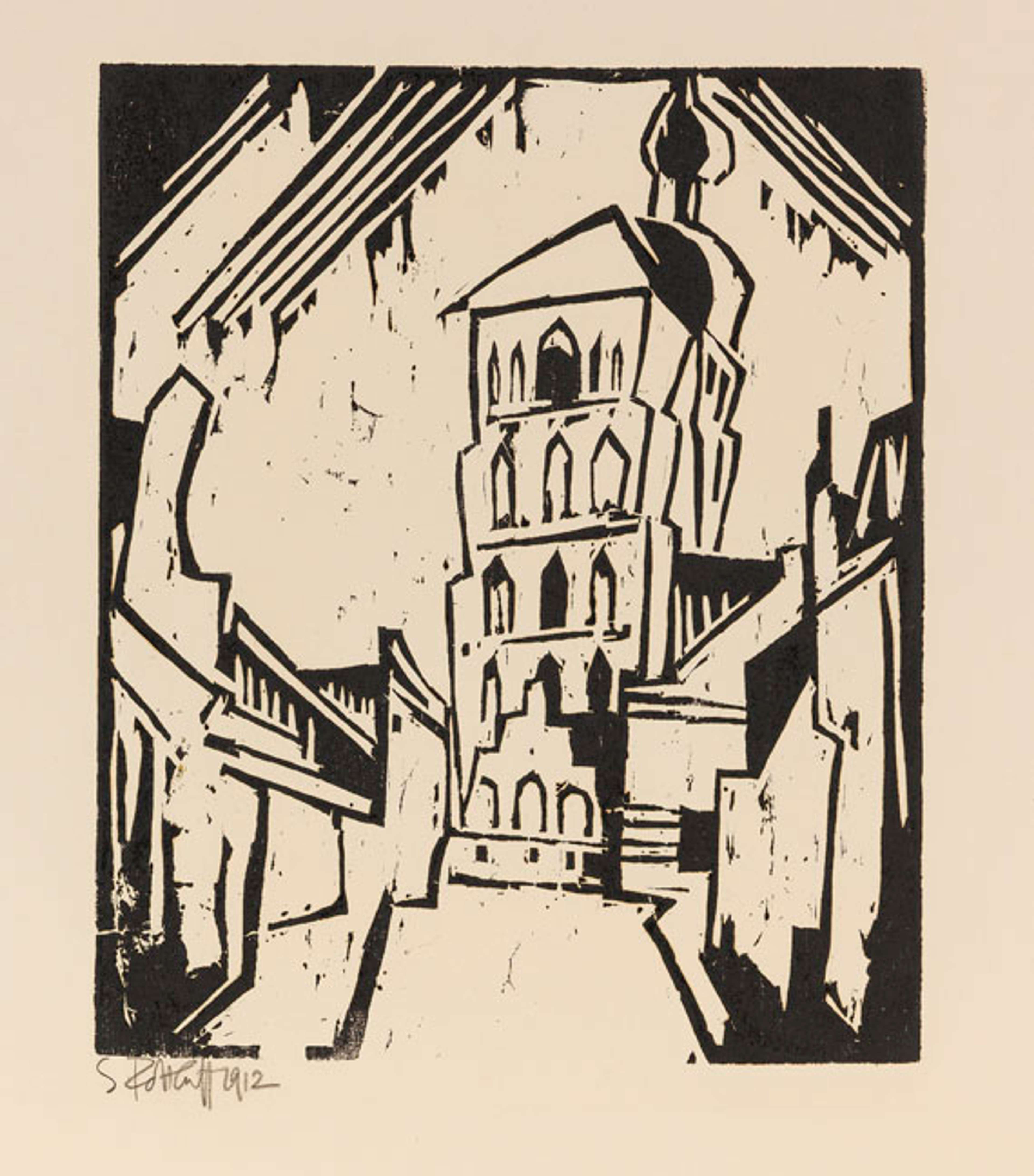 Stralsunder Türme - Signed Print by Karl Schmidt-Rottluff 1912 - MyArtBroker