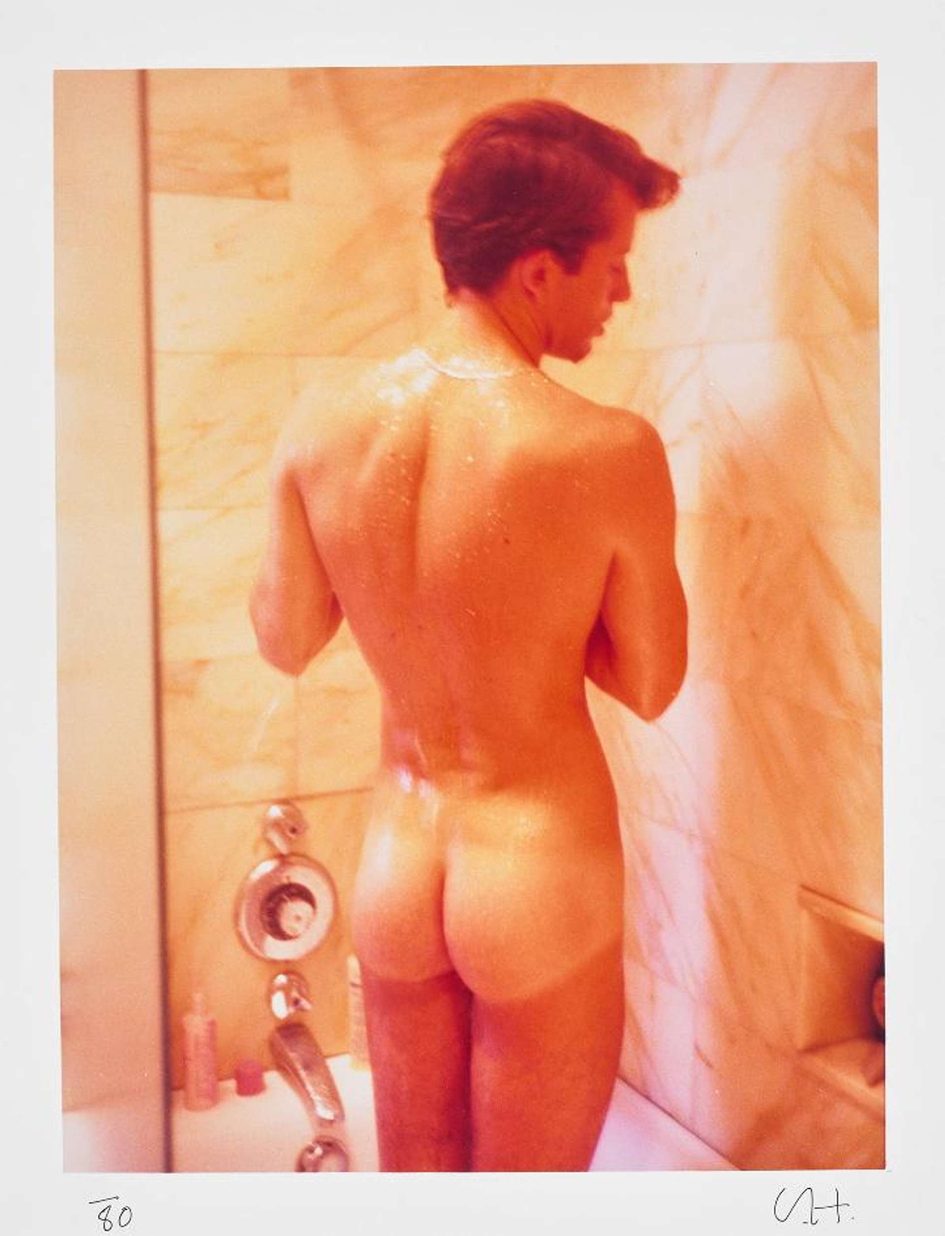 Peter Showering In Paris - Signed Print by David Hockney 1976 - MyArtBroker