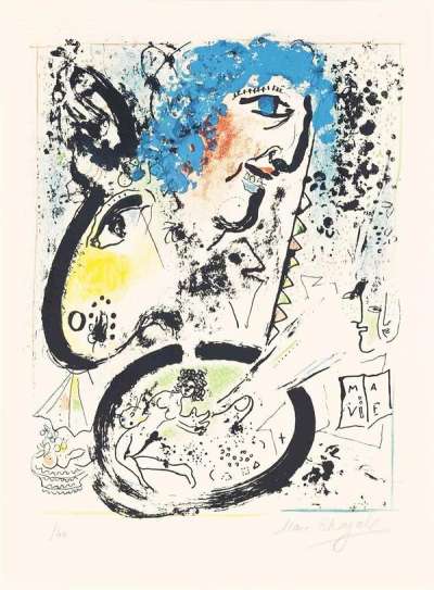 Autoportrait - Signed Print by Marc Chagall 1960 - MyArtBroker