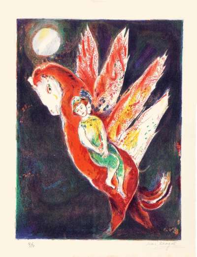 Plate 7 (Four Tales from the Arabian Nights) - Signed Print by Marc Chagall 1948 - MyArtBroker
