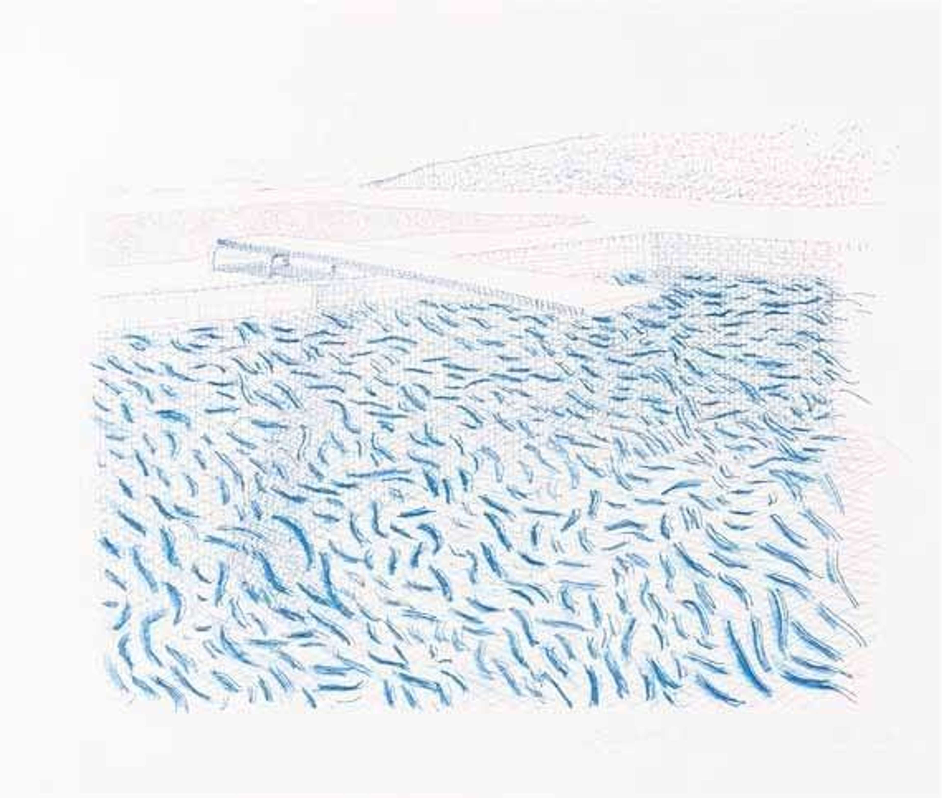 Lithograph Water Made Of Lines And Crayon by David Hockney - MyArtBroker