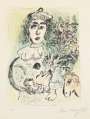 Marc Chagall: Le Clown Fleuri - Signed Print