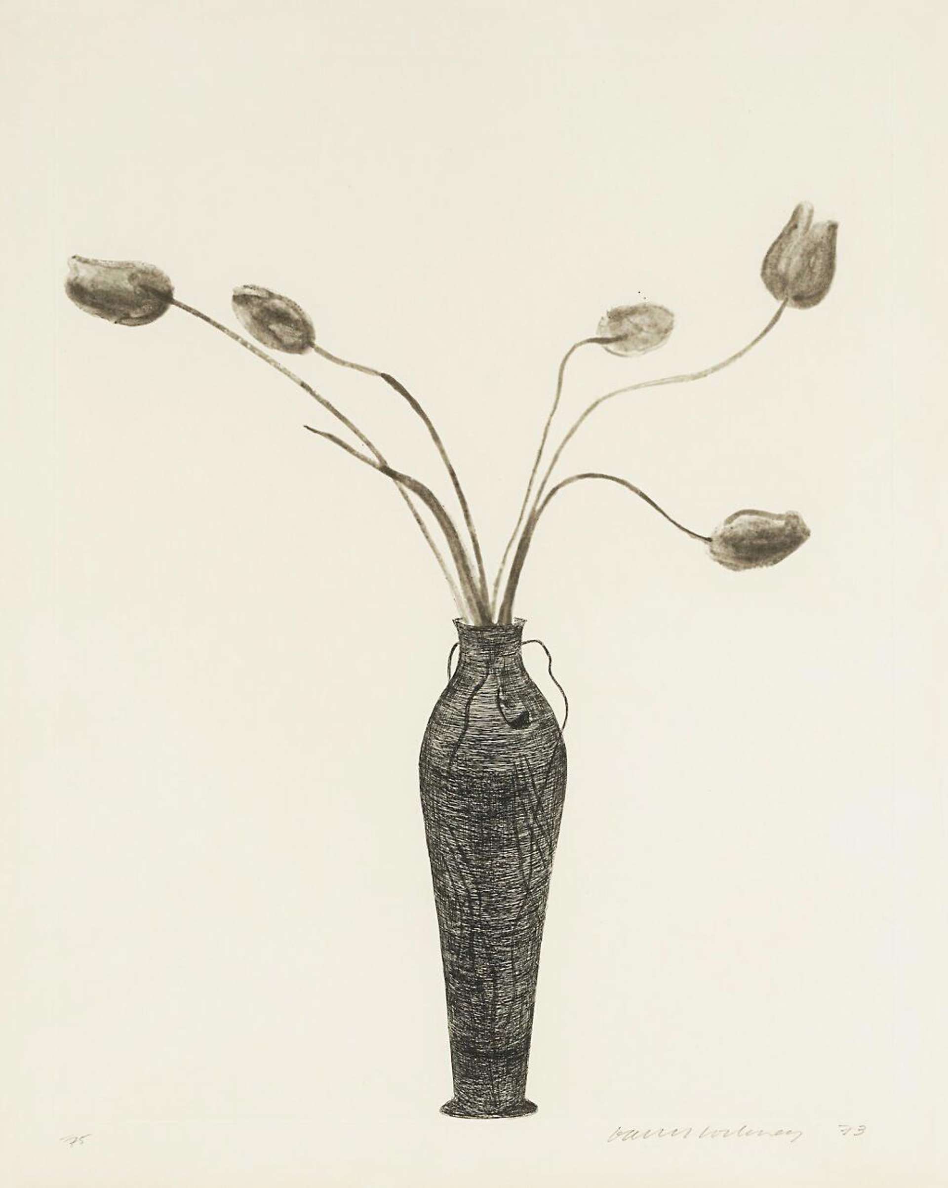 Tulips by David Hockney