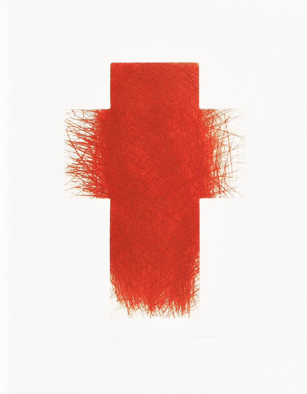 Arnulf Rainer Rotes Kreuz (Signed Print) 1983 | MyArtBroker