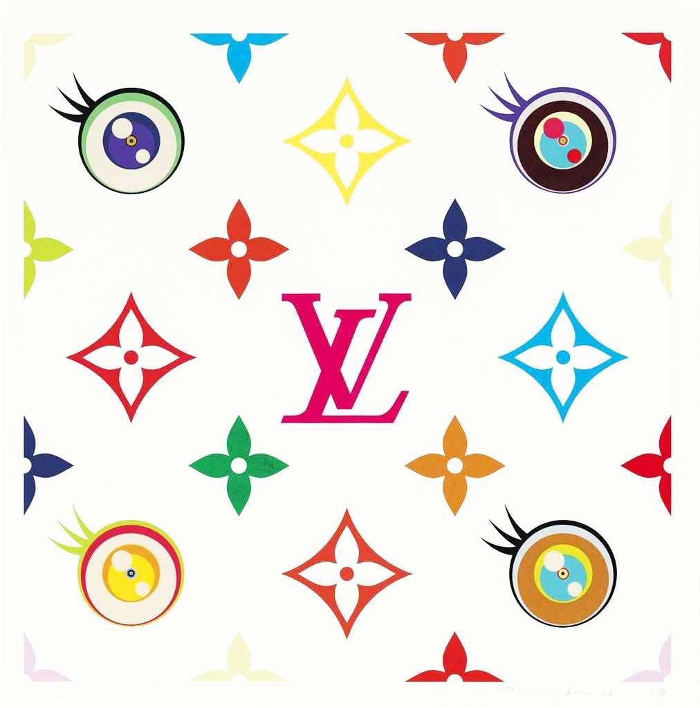 Takashi Murakami Eye Love Superflat (pink logo) (AP) (Signed Print) 2003