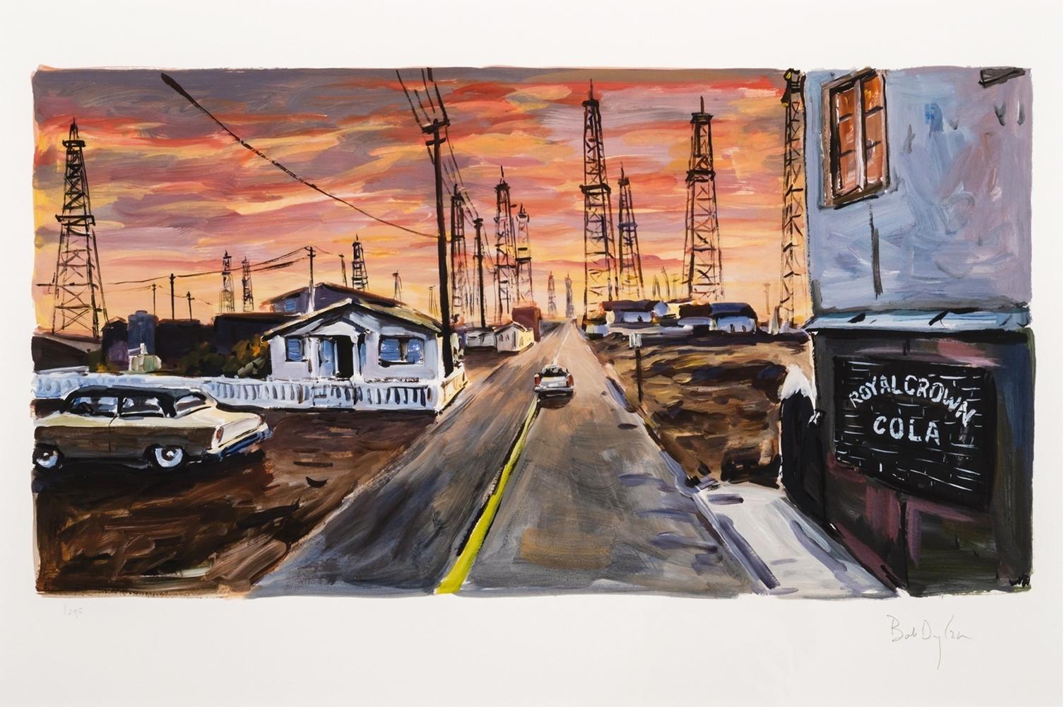 Bob Dylan Oil Riggers Shack (Signed Print) 2017 | MyArtBroker