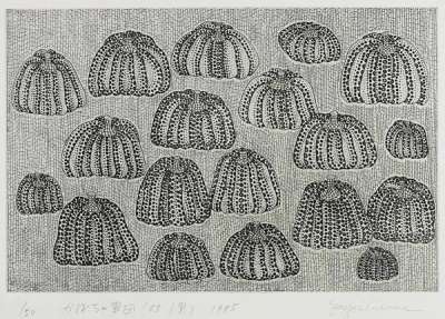 Pumpkin Army (black and white) - Signed Print by Yayoi Kusama 1985 - MyArtBroker