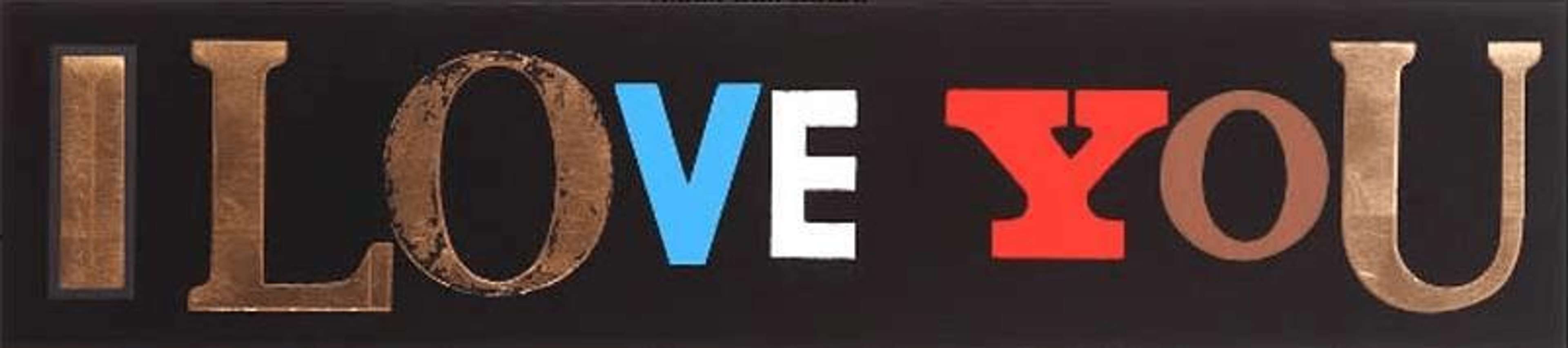 I Love You (black) - Signed Print by Peter Blake 2010 - MyArtBroker