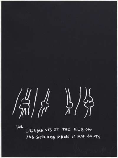 Jean-Michel Basquiat: Anatomy, Ligaments Of The Elbow - Signed Print