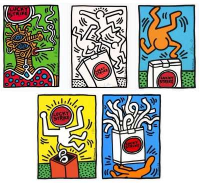 Lucky Strike (complete set) - Signed Print by Keith Haring 1987 - MyArtBroker
